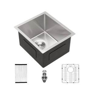 Modern Style Undermount Sink With Stainless Steel, Deep Single Bowl
