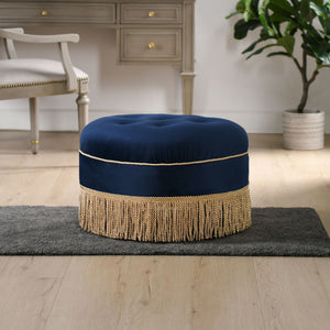 Yolanda - Round Upholstered Accent Ottoman