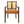 Mid Century Modern Arm Dining Chair Set with Rattan Backrest