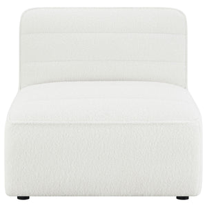 Bonnie - Upholstered Armless Chair With Channel Tufting - Ivory
