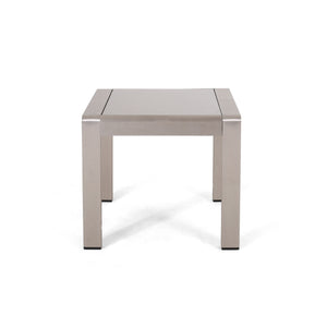 Cape Coral Contemporary Side Table With Frosted Glass Top