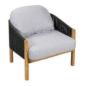 Grotta Outdoor Wood Club Chair