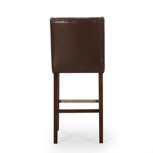 Solstara Upholstered Dining Barstool with Button Tufted and Wing Back