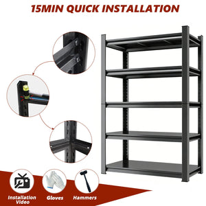 5 Tier Heavy Duty Shelving Unit Adjustable Shelving Units