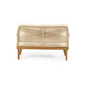 Hueber Outdoor And Rope 4 Seater Chat Set With Cushions - Teak