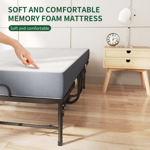 75 Inch Folding Bed with 5" Memory Foam Mattress