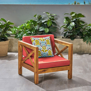Brava Mid-Century Modern Club Chair with Water Resistant Cushions