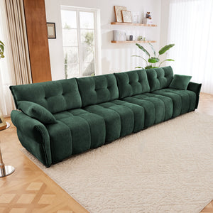 Modern 4-Seater Sofa, Solid Wood Frame In Premium Chenille
