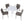 4 Modern Stackable Plastic Armchair Matched With Round Table