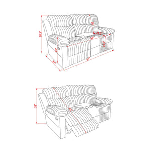 Bruni - Console Reclining Loveseat With Manual Recline