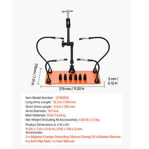 Magnetic Helping Hands Soldering Station Hot Air Gun Holder 6 PCB Holders