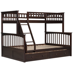 Bunk Bed With Drawers, Convertible Storage Bed