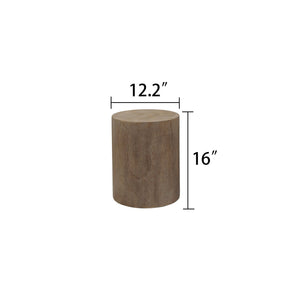 Set of 3 Rounded Wood Coffee Tables, End Tables, Plant Stands - Rustic Wood Finish