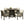 Patio Set Outdoor Acacia Wood Furniture Sets - Modern Club Chair Conversation Sets with Patio Dining Table