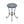 Patio Side Table with Shelf, Blue and Black