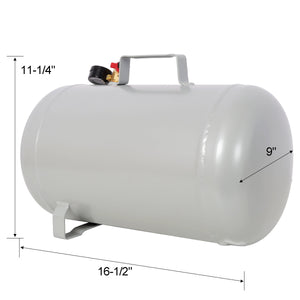 Portable 5 Gallon Aluminum Air Tank with Pressure Gauge and Hose