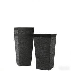 Modern Design Stackable Tapered Planters, Set of 3 Outdoor Planters