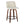 Toriano - Contemporary Fixed Height Counter Stool Swivel With Round Footrest (Set of 2)