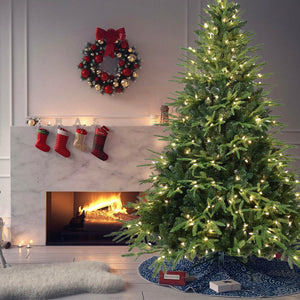 6.5ft Pre-Lit Artificial Christmas Tree with 450 Warm Lights
