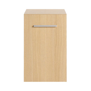 Floating Bathroom Vanity Single Door Base Cabinet, Wall Mounted Storage - Light Oak