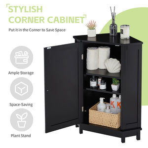 Bathroom Cabinet Triangle Corner Storage Cabinet With Adjustable Shelf Modern Style