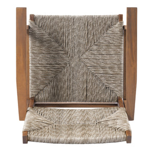 Durable Outdoor Dining Chair Set with Acacia Wood Frame and Wicker Seat