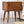 Solid Wood Curved Nightstand, 2-Drawers, Chestnut