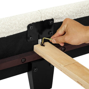 Platform Bed & Upholstered Headboard