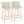Toriano - Contemporary Fixed Height Counter Stool Swivel With Round Footrest (Set of 2)