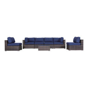 Seating Set With Cushions Handcrafted Wicker Design