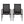 Barrister Dining Chair Set of 2 - Black / Natural