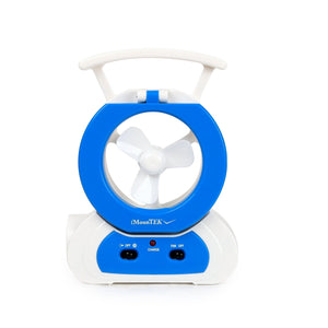 Desk Cooling Fan w/180¡Adjustable LED Lamp Baby Stroller Fan Emergency Flashlight Torch for Household Camping Traveling