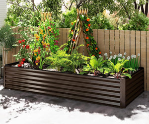 8x4x1.5 ft Galvanized Raised Garden Bed