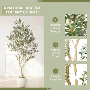 8.2FT Artificial Olive Tree With Big Decorative