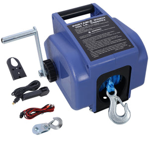 Reversible 12V Electric Trailer Winch for Boats up to 6000 lbs