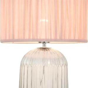 Nordic Home Romantic Solid Wood Table Lamp with LED Nebulis in Gold - Clear and Pink