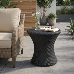 KONO Hourglass Rattan Table with No Glass Top