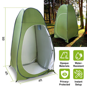 1Person Outdoor Pop Up Toilet Tent Portable Changing Clothes Room Shower Tent Camping Shelter Privacy Tent w/ Carry Bag