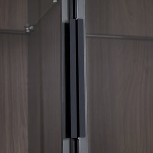 Modern Minimalist 51.2" Tall Lighted Display Cabinet with Tempered Glass