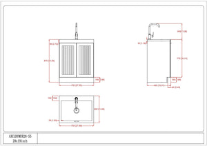 Murphy - Laundry Cabinet & Faucet And Stainless Steel Sink