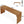 Extra Long 2 Person Computer Desk, Large Workstation - Brown