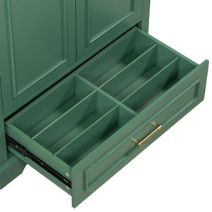 Bathroom Vanity With Sink, 1 Divided Drawer And 2 Soft Close Doors With Double Shelf