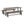 Outdoor 3 Piece Picnic Dining Set - Gray / Rustic Metal