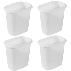 Rubbermaid 6 Quart Bedroom, Bathroom, and Office Wastebasket Trash Can (4 Pack)