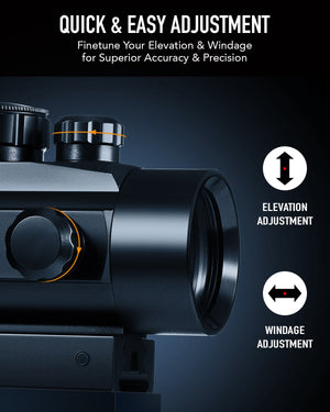 1x40mm Reflex Red Green Dot Sight Riflescope with Free 20mm Mount Rails
