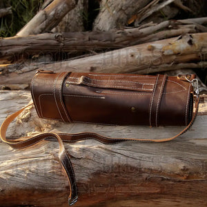 5 Piece Damascus Chef Knife Set - Damascus Steel Chef Knife Set with Leather Roll