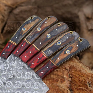 5 Pieces Handmade J2 Steel Chef Set - 5 Piece Kitchen Knives Set