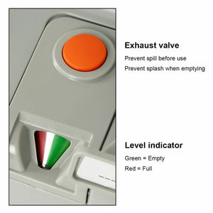 5.3 Gallon Portable Travel Toilet with Piston Pump Flush