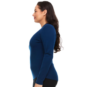 Women's Midweight Merino Wool Mock Neck | 100% Merino Wool