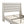 Modern Upholstered Platform Bed With Wave Shaped Headboard